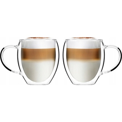 Design 2 hrnků Noa s dvojitou stěnou a uchem Vialli 250 ml