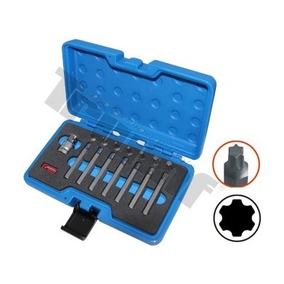 TRIUMF Sada bitov Torx plus, 10 mm driek, 15-dielna s adaptérom.