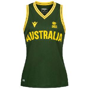 macron Дамска фланелка Australia Basketball macron Women Home Jersey 58563684