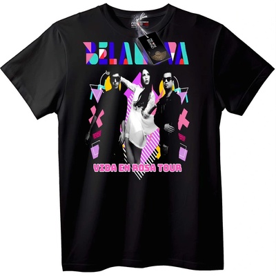 NOONEBRAND Тениска Belanía Vida en Rosa Tour - L, Black