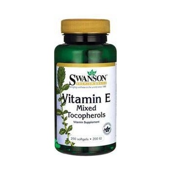 Swanson Витамин Е смесени токофероли Swanson, 200IU, 250 Softgel, 4375