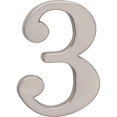 Domové číslo "3" nerezová oceľ 15 cm