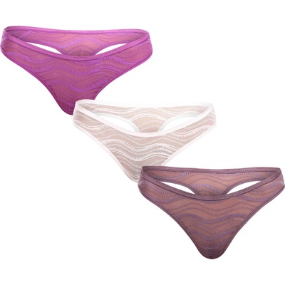 Calvin Klein 3PACK dámske tangá viacfarebná (QD5216E-NOW)