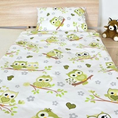 Praktik bavlna obliečky NORA 601E sovičky 70x90 140x200