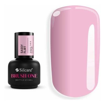 Silcare Brush One Bottle stavebný gél vo fľaštičke Sassy Flirt ružový 15 g