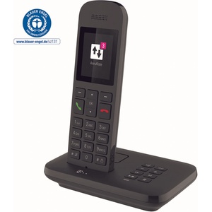Telekom Телефон Telekom Sinus A12 със секретар, черен (40823660)