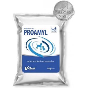 VetFood Proamyl - хранителна добавка, протеинова добавка на прах за кучета и котки, 100 гр - Полша