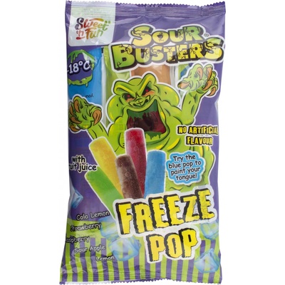 Sweet'n Fun Sour Busters Freeze Pop - zmrzliny ke zmražení s ovocnou složkou 10x50ml