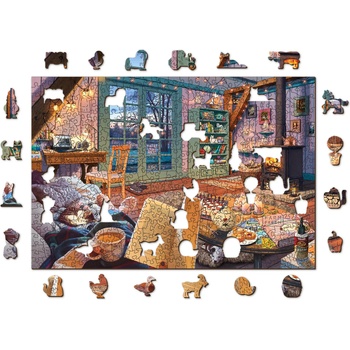Wooden City - Puzzle Cosy Cabin wooden - 500 piese