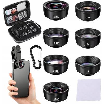 Focus PRO objektiv pro smartphone, telefon, makro a širokoúhlý 2v1 4K HD