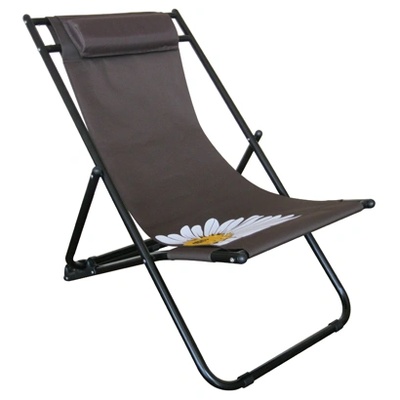 Horecano Hg-Стол плажен 3-позиционен 20289-flower 57 КАФЯВ (0195133)