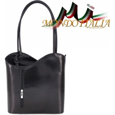 Made In Italy kožená kabelka 113 čierna