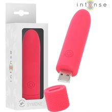 Intense symone usb rechargeable vibrating bullet 8 vibrations red 10 x 2.2 cm