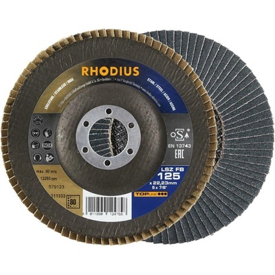 RHODIUS Lamelový brusný kotouč LSZ FB 125 x 22,23 TOPline 211333