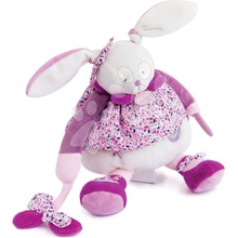 Doudou et Compagnie zajačik Activity Doll Lapin Cerise so zrkadielkom a hrkálkou ružový v darčekovom balení 30 cm