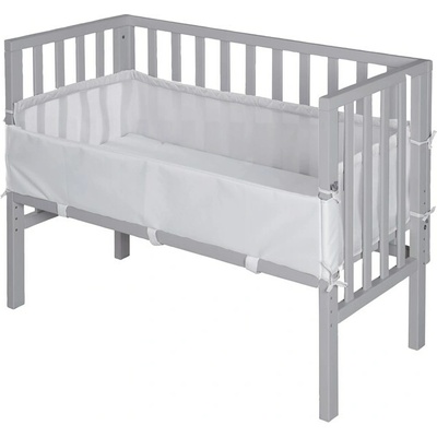 roba Co-Sleeping Bed 2 in 1 mattress, nest & barrier 2024 Taupe Style silver grey