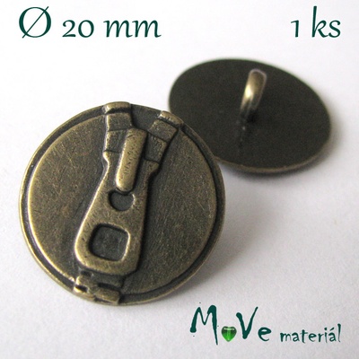 Knoflík kovový ozdobný 20mm/1ks