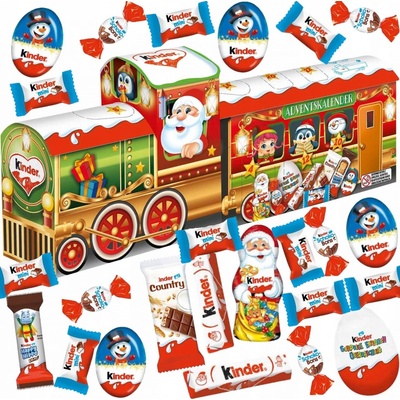 ADVENTNÍ KALENDÁŘ KINDER 3D VLAK Mikuláš VÁNOCE 2023 ROZKLÁDACÍ