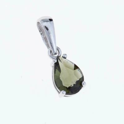 My Moldavite Stříbrný přívěsek s vltavínem 1019