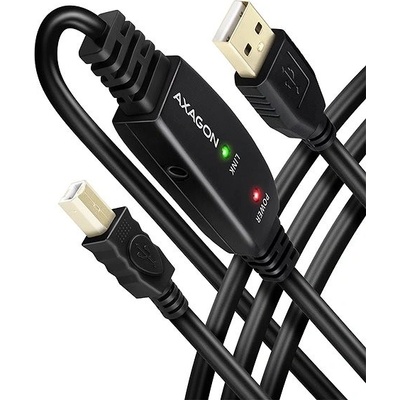 Axagon ADR-210B USB 2.0 active connecting/repeater, USB-A -> USB-B, 10m