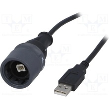 Bulgin PXP6040/B/2M00 USB 2.0, USB A vidlice, USB B vidlice, IP66,IP68,IP69K, 1A