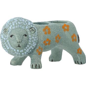 Bloomingville Свещник за чаена свещ Leander лъв син (82062182)