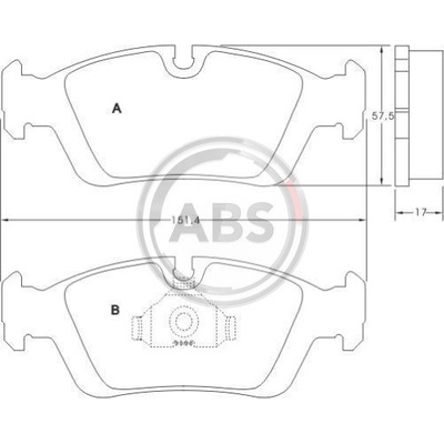 A.B.S. Sada brzdových platničiek kotúčovej brzdy 36678
