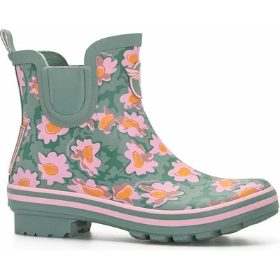 Rouchette dámské holínky Daisies Ankle Boot green