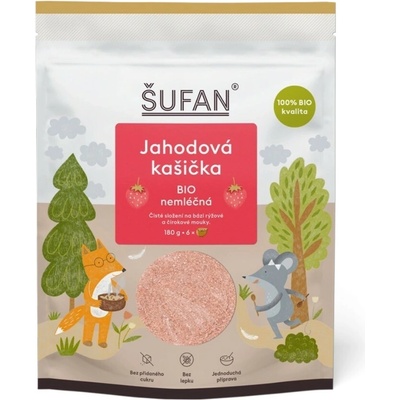 Šufan Jahodová kašička nemliečna BIO 180 g