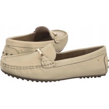 Béžové dámské mokasíny na podrážce typu driver