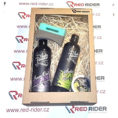 Red-rider Dárkový set Auto Finesse Iron Out Contamination Remover 500 ml + Auto Finesse Satin Tyre Creme Dressing 500 ml + Auto Finesse Tyre & Trim Applicator + Auto Finesse Mint Rims Wheel Wax 100 ml