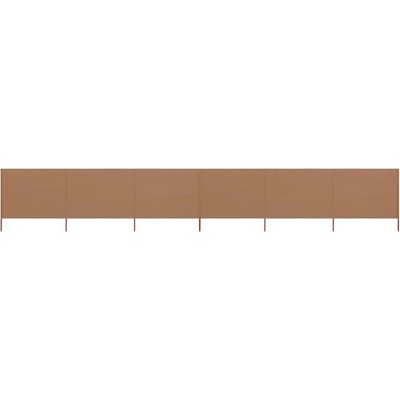 Greatstore 6dílná zástěna proti větru látková 800 x 160 cm taupe