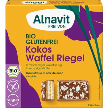 Alnavit Био кокосови вафлени барове - 75 г