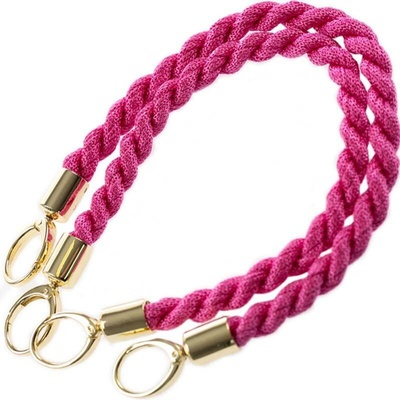 Ucha na tašky Inda délka 50 cm Pink se zlatým kováním