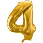 Party Deco Фолиев Балон Цифра, Злато - 86см - 4 (fb1m-4-019)
