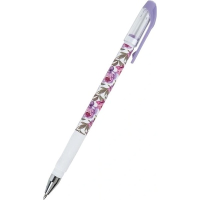 Химикалка Axent Floral White 0.5 mm Син (1601360-06-AB1049-43-A)
