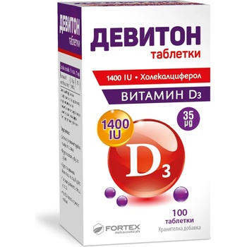 Fortex Девитон, 1400 IU, 100 таблетки, Fortex