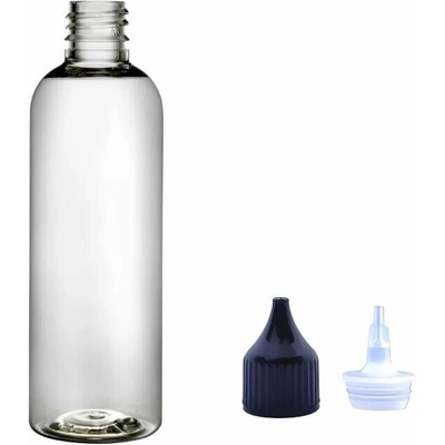 Via Plastová lahvička čirá s černou špičkou Via 100 ml