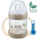 Nuk fľaša dojčenská For Nature s kontrolou teploty hnedá 150 ml