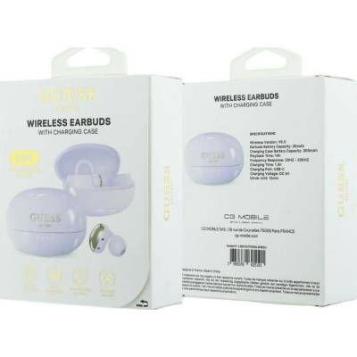 Guess Metallic Finish Classic Logo Purple