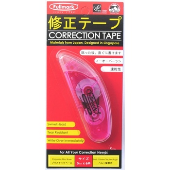 Fullmark Лентов коректор Fullmark CORTAPE06PK, лентов(5мм), 6м, розов (CORTAPE06PK)