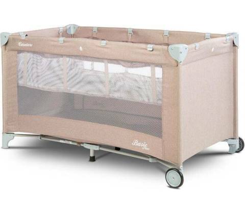 Caretero Cestovná postieľka Basic Plus beige