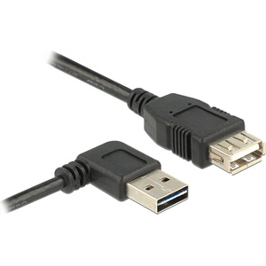 Delock Удължителен кабел Delock EASY-USB, 1 м, EASY-USB2.0 "A" десен/ляв 90s щепсел и USB2.0 "A" гнездо