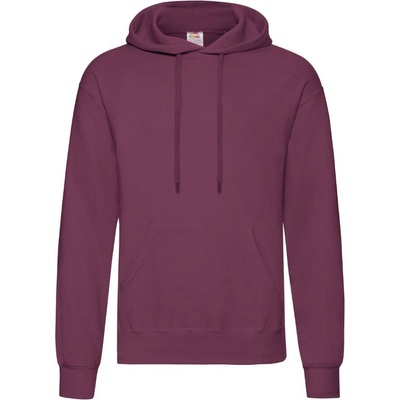 Fruit of the Loom Classic Hooded Sweat vínová