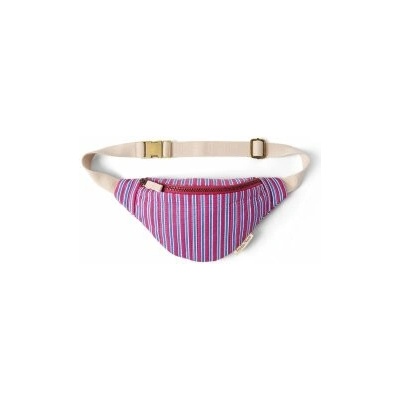 Studio Noos Dětská Crossbody ledvinka Poplin - Raspberry Striped