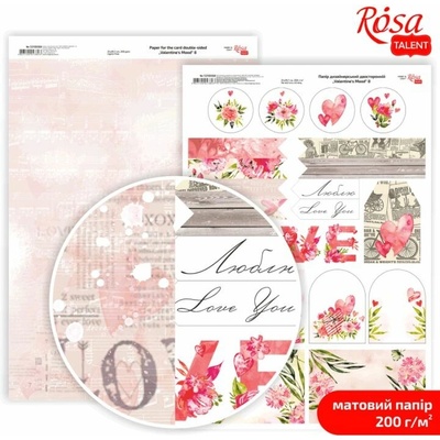 Scrapbookingové papíry Love Mood A4 - No. 8