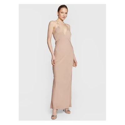 Calvin Klein Официална рокля Shine Slip K20K205019 Бежов Regular Fit (Shine Slip K20K205019)