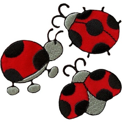 Nažehlovačka Lienky 4,5 x 3 cm a 3,5 x 3 cm Monoquick