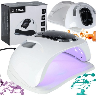 Sun Лампа за нокти Sun X10 UV 45 LED 280W хибридни гелове за маникюр Sun X10 UV 45 LED 280W хибридни гелове за маникюр (KX3065)