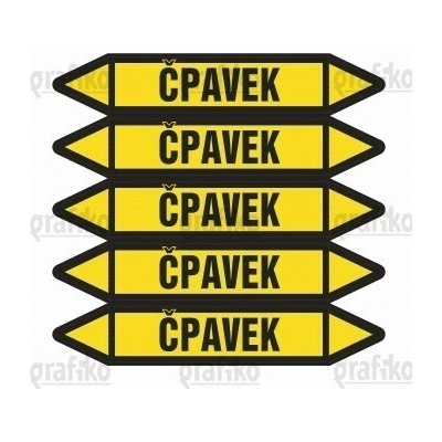 Grafiko | čpavek - Materiál fólie s ochrannou laminací, Rozměr aršík 5ks šipka 250x52mm